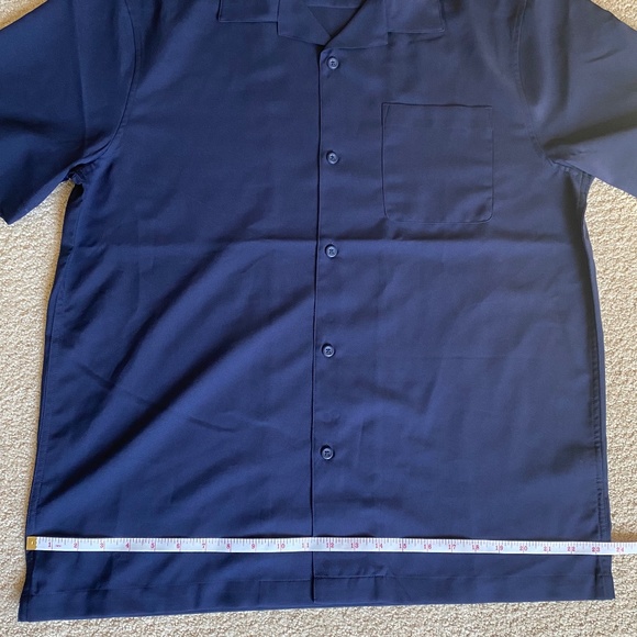 Port Authority shirt short sleeve button up navy Large - Picture 9 of 12